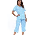 thumbnail image 4 of Ensembles de Pyjama pour Femmes, Hauts de Nuit avec Pantalons Capri, 4 of 4