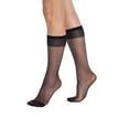 thumbnail image 5 of 10 Pairs Sheer Knee Socks for Women 15 Denier Stay up Band (Black), 5 of 6