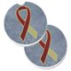 thumbnail image 1 of Cinta Burdeos Y Marfil Para La Conciencia Del Cáncer De Cabeza Y Cuello Caroline's Treasures Juego De 2 Posavasos AN1218CARC, 1 of 1
