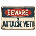 thumbnail image 2 of SignMission Z-D-3.5-BW-Attack Yeti Attention à Attack Yeti Panneau Rustique, 2 of 4