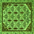 thumbnail image 1 of Ahgly Company Indoor Square Abstract Green Modern Area Rugs, 5' Square, 1 of 4