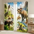 thumbnail image 2 of Manfei 3D Dinosaur Boy Blackout Curtains Set of 2 (52x84 Each), Tyrannosaurus Rex Diplodocus Window Curtains, Wild Brachiosaurus Curtains and Drapes, Luxury Room Decor, 2 of 6