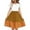Brown, variant on Kovlvoll Girls Dress Summer Clothes Color Block Double-Layer Pleated Loose Short Sleeve Dresses for 5-14 Years Old