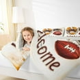 thumbnail image 4 of Manfei Rugby Gamer Full Size Comforter Sets,Football Sport Theme Bedding Comforter Set,Brown Beige Bedding Sets For Teens,Super Cozy Room Decor Reversible,3pcs, 4 of 8