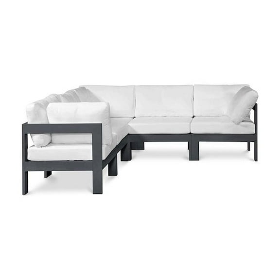 Meridian Furniture Nizuc White Outdoor Patio Modular Sectional