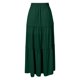 thumbnail image 4 of Falda con volantes en capas de verano para mujer: cintura alta, encaje elástico, adorno de madera en las orejas, poliéster y spandex, largo hasta la rodilla, tallas S-XXL, 4 of 5