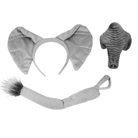 Republican Velvet Elephant Ears Headband Tail Latex Trunk Nose Accessory