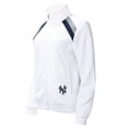 thumbnail image 2 of Women's G-III 4Her by Carl Banks White New York Yankees Red Flag Full-Zip Track Jacket, 2 of 3