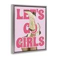 thumbnail image 3 of Stupell Industries Eclectic Let's Go Girls Cowgirl Gray Floating Frame Canvas Art, 17 x 21, by Ziwei Li, 3 of 7