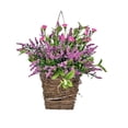 thumbnail image 2 of Wildflower Door Hanging Basket with Berries - Artificial Flower Wreath for Front Door - Faux Floral Arrangement for Home Decoration - Rustic Farmhouse Garland for Indoor Outdoor Use - 1 Piece, 2 of 6