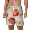 thumbnail image 2 of Balery Strawberries Mens Swim Trunks Swim Shorts for Men Quick Dry Inseam Beach Shorts with Compression Liner Pocket-3X-Large, 2 of 9
