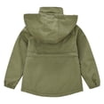 thumbnail image 2 of jjayotai Children's Boys Girls Waterproof Hooded Jacket Cotton Lining Raincoat Coats Green 4-5 Years, 2 of 9
