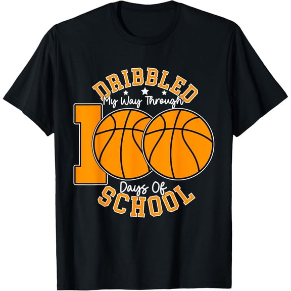 100th Day Of School Basketball 100 Days Of School T-Shirt Shirts