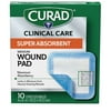 Curad Clinical Advances Super Absorbent Wound Pads, 10 Count