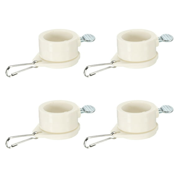 uxcell Flag Pole Rings Mounting Clips Rotating Fasteners 29mm x 27mm White Pack of 4