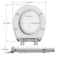 thumbnail image 4 of Asiento de inodoro homfan redondo de cierre suave, duradero, blanco, 4 of 6