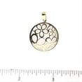 thumbnail image 2 of 18k two tone open flowers pendant 0.85 diameter, 2 of 3