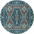 thumbnail image 1 of Ahgly Company Indoor Round Persian Light Blue Traditional Area Rugs, 3' Round, 1 of 4