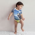 thumbnail image 3 of Kdxio Blue Sky Dog Pattern Unisex Baby Cotton Short Sleeve Bodysuits-18 Months, 3 of 5
