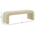 thumbnail image 3 of SAFAVIEH Couture Caralynn Solid Linen Modern Bench, Beige, 3 of 6