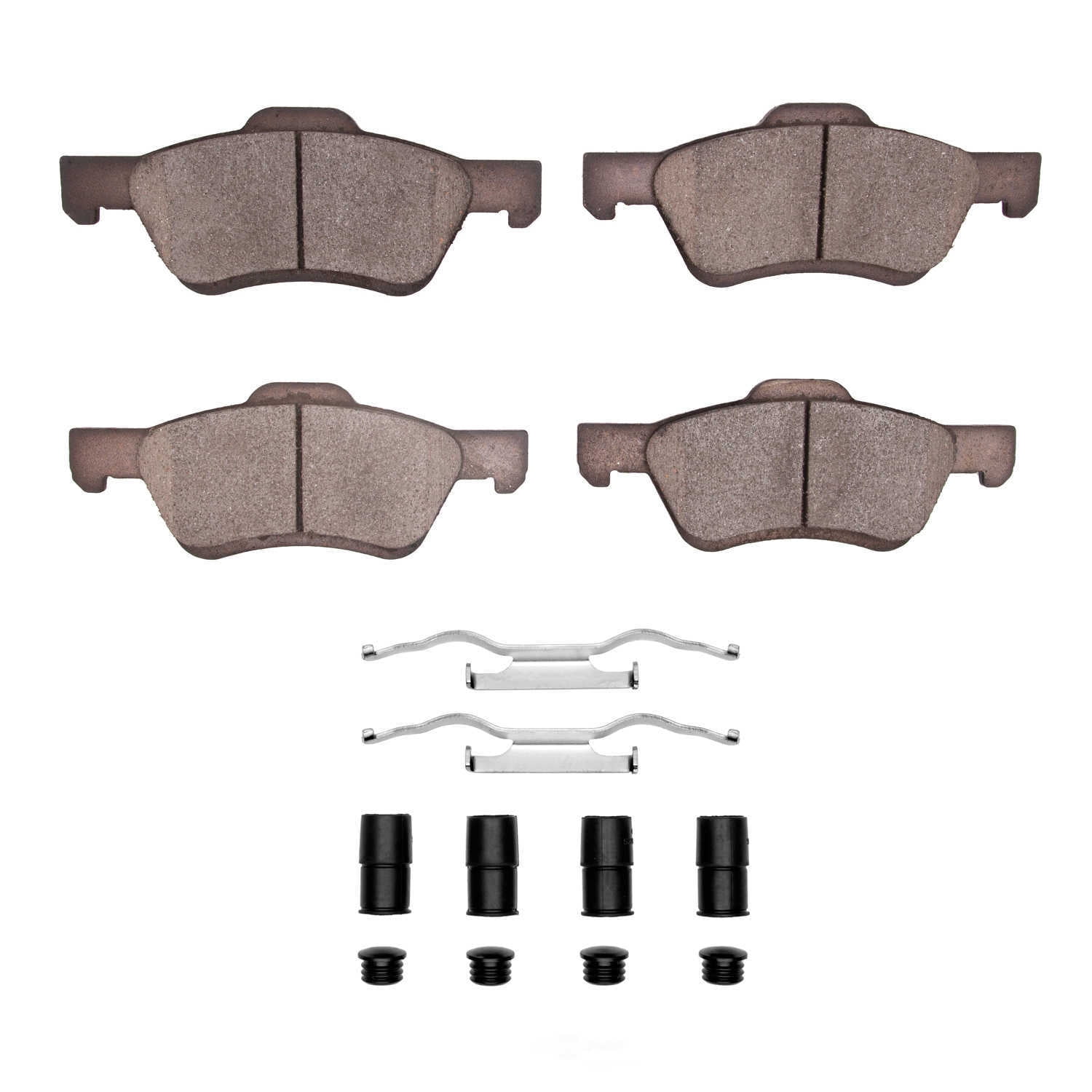 Dynamic Friction Company 1551-1047-22 DFC 5000 Advanced Brake Pads - Ceramic and Hardware Kit - OE