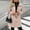 Beige, variant on Women's Winter Overcoat Peter Pan Collar Single Breasted Pea Coat A Line Outerwear Long Sleeve Pockets Work Office Business Casual XXL
