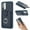 Blue, variant on Compatible with Samsung Galaxy A13 4G Wallet Phone Case,360°Rotation Finger Ring Holder Kickstand,with Card Holder,Lychee Pattern PU Leather Durable Shockproof Rugged Phone Case,Black