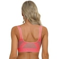thumbnail image 2 of YEAHDOR Womens Seamless Sports Bra Bustier Breathable Yoga Gym Bra Tops Shimp Red 4XL, 2 of 3