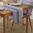 thumbnail image 2 of GFDYREE Burlap Linen Rustic Table Runners 72 Inches Long, Retro Barn Wood Lavender Purple Gray Table Runner Farmhouse Style for Coffee Table, Holiday Parties, Wedding, Events Dinner, Home De, 2 of 7