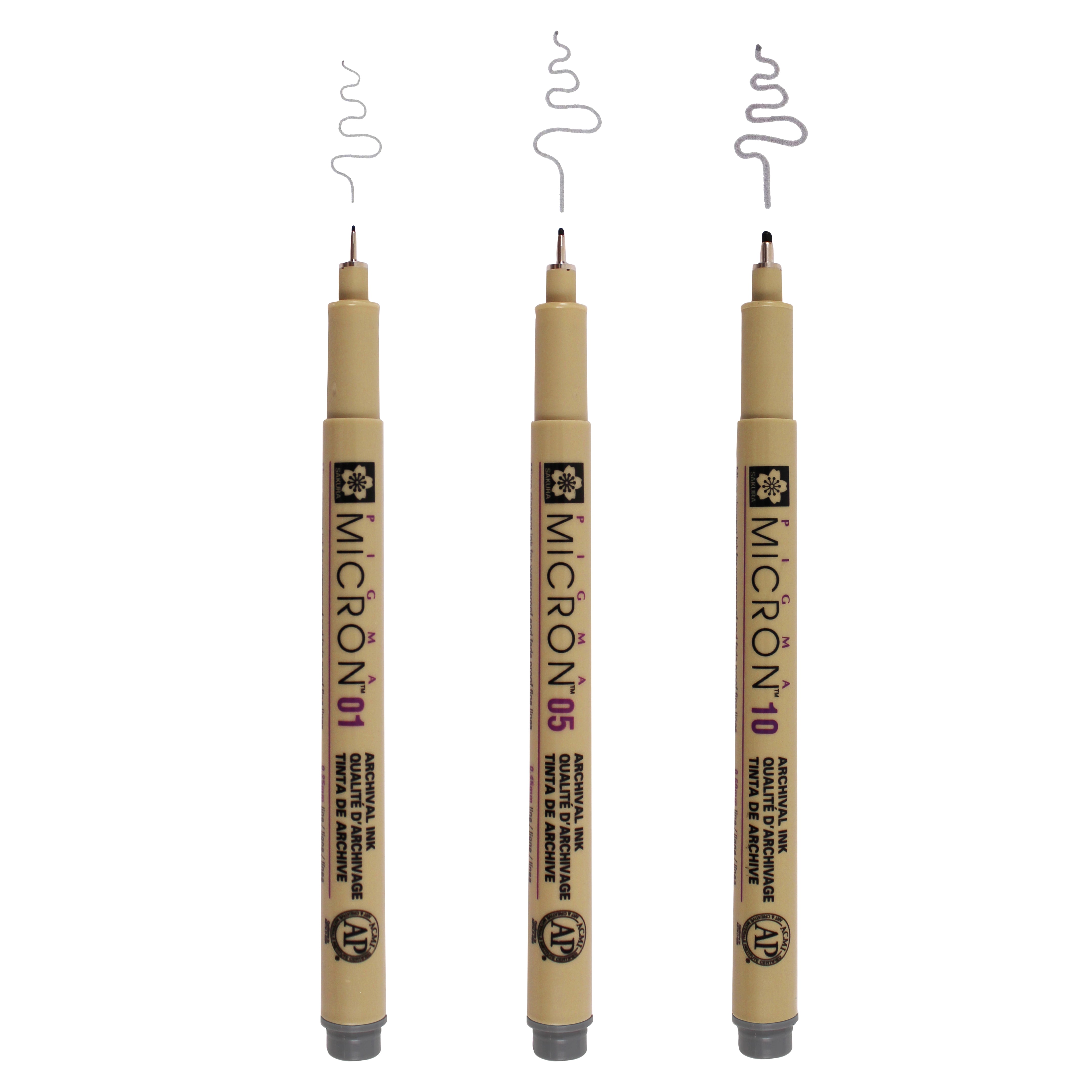 Micron Fine & Bold Line Cool Gray Pens, 12 Packs: 3 ct. (36 total)