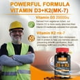 thumbnail image 3 of Suplemento Nextdia de vitamina D3 20,000 UI + K2 (MK7) 200 mcg, 3 of 8