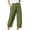 Army Green, variant on JINMGG Full Pants for Women Summer Women Casual Loose Solid Color Pockets Elastic Waist Comfortable Ankle-Length Pants