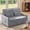 50"-Gray, variant on Noelse 79" Convertible Sofa Bed, 6-in-1 Pull-Out Sleeper, Corduroy Loveseat Chaise Lounge, Dark Gray