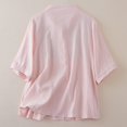 thumbnail image 4 of Womens Athletic Tops Women's T-Shirts Casual Embroidered Top for Everyday Comfort and Seasonal Style Pink L, 4 of 9