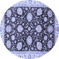 thumbnail image 1 of Ahgly Company Indoor Round Oriental Blue Traditional Area Rugs, 4' Round, 1 of 4