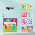 thumbnail image 1 of Children's Cloth Book Early Education Toy 4 Sides 8 Pages Palm Book Fruit Theme Children's Cloth Book, 1 of 6