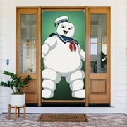 Stay_Puft_Ghostbusters Door Cover Decorated Banner Tapestry Home Decoration Holiday Party Supplies Door Banner Porch Sign Banner 72.8 x 35.4 Inch