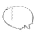 thumbnail image 7 of UDIYO Simple Unisex Electrocardiogram Charm Adjustable Bracelet Couple Wrist Jewelry, 7 of 7