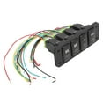 thumbnail image 1 of Auto Parts,Panel Switch 4 Gang Gang Push Button Car Gang Switch Ultimate Reliability, 1 of 14