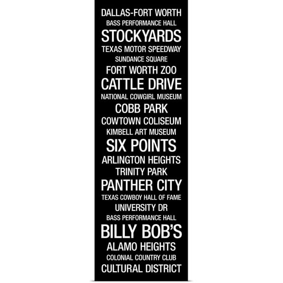 Great BIG Canvas | Rolled Kate Lillyson Poster Print entitled Subway Roll: Fort Worth, Texas