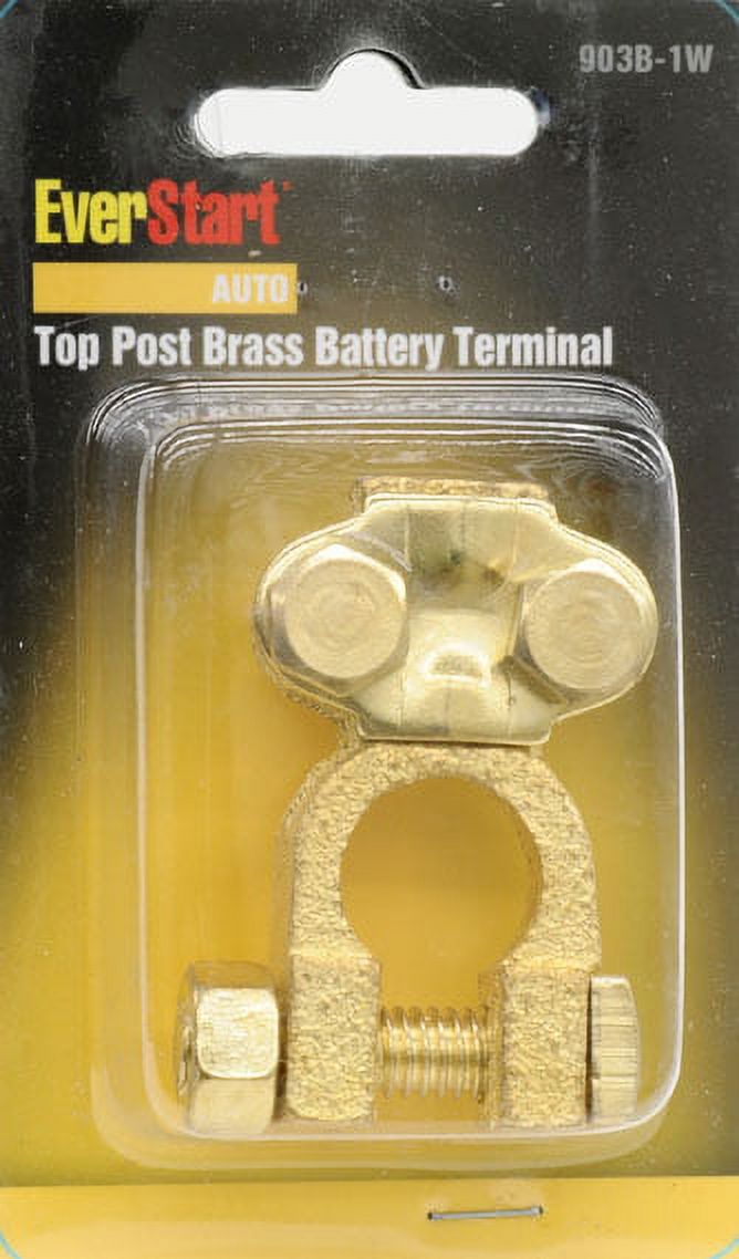 Everstart 903B-1W Automotive 6-12-Volt Battery Top Post, Brass