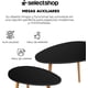 thumbnail image 4 of Set de 2 Mesas Minimalistas Ovaladas Mesa Auxiliar Lateral Mesita Moderna Minimalista para Sala De Estar Dormitorio Balcón Mesa de Centro Mesita De Noche Grande (Negro), 4 of 5