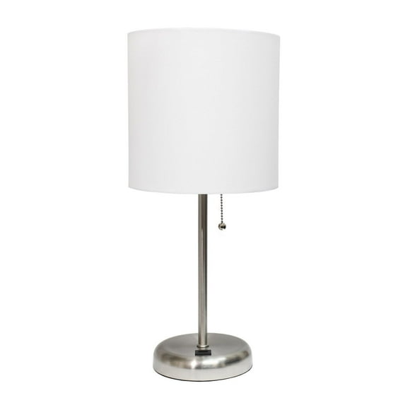 Lampe bâton LimeLights avec port de chargement USB et abat-jour en tissu, blanc