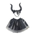 thumbnail image 4 of Halloween Devil Costume Set Imaginative Play Fancy Dress Devil Hair Headband black, 4 of 10