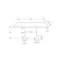 thumbnail image 2 of Monarch Specialties Dining Table, 60" Rectangular, Kitchen, Dining Room, Metal, Laminate, Glossy White, Chrome, Contemporary, Modern, 2 of 3