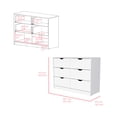 thumbnail image 3 of HomeRoots 42" White Four Drawer Dresser, 3 of 9