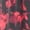 Red Sketched Blossom, variant on Women's Plus Size Stretch Satin Faux Wrap Dress
