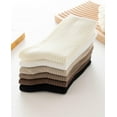 thumbnail image 3 of SMZ Womens Cute Crew Socks Casual Athletic Aesthetic Socks Neutral Cotton Socks for Women, 3 of 6