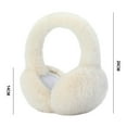 thumbnail image 6 of Eosunjian Winter Imitation Rabbit Fur Earmuffs Girls Cute Solid Color Warm Earmuffs Outdoor Ear Warmer Foldable Soft Furry Ear Covers Black, 6 of 13