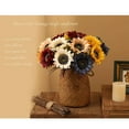 thumbnail image 2 of 7 Pcs Multi-color Sunflowers Artificial Fake Flowers, Silk Faux Plants with Stem for Outdoors Planters, Home Living Room Office Garden Wedding Party Birthday Vintage Fall Sunflower Decorations, 2 of 7